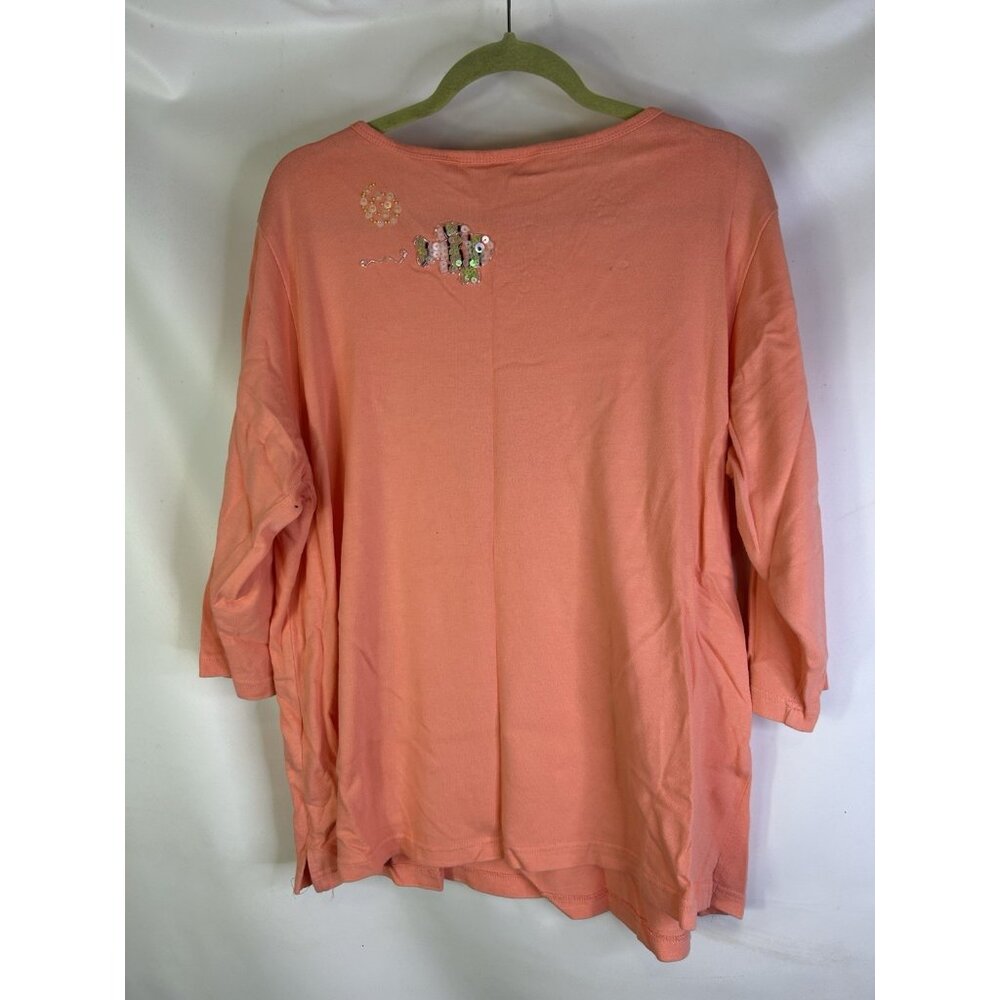 Quacker Factory Embellished Sequin Fish Long Slee… - image 4